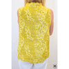 Yellow Printed Linen Bow Top