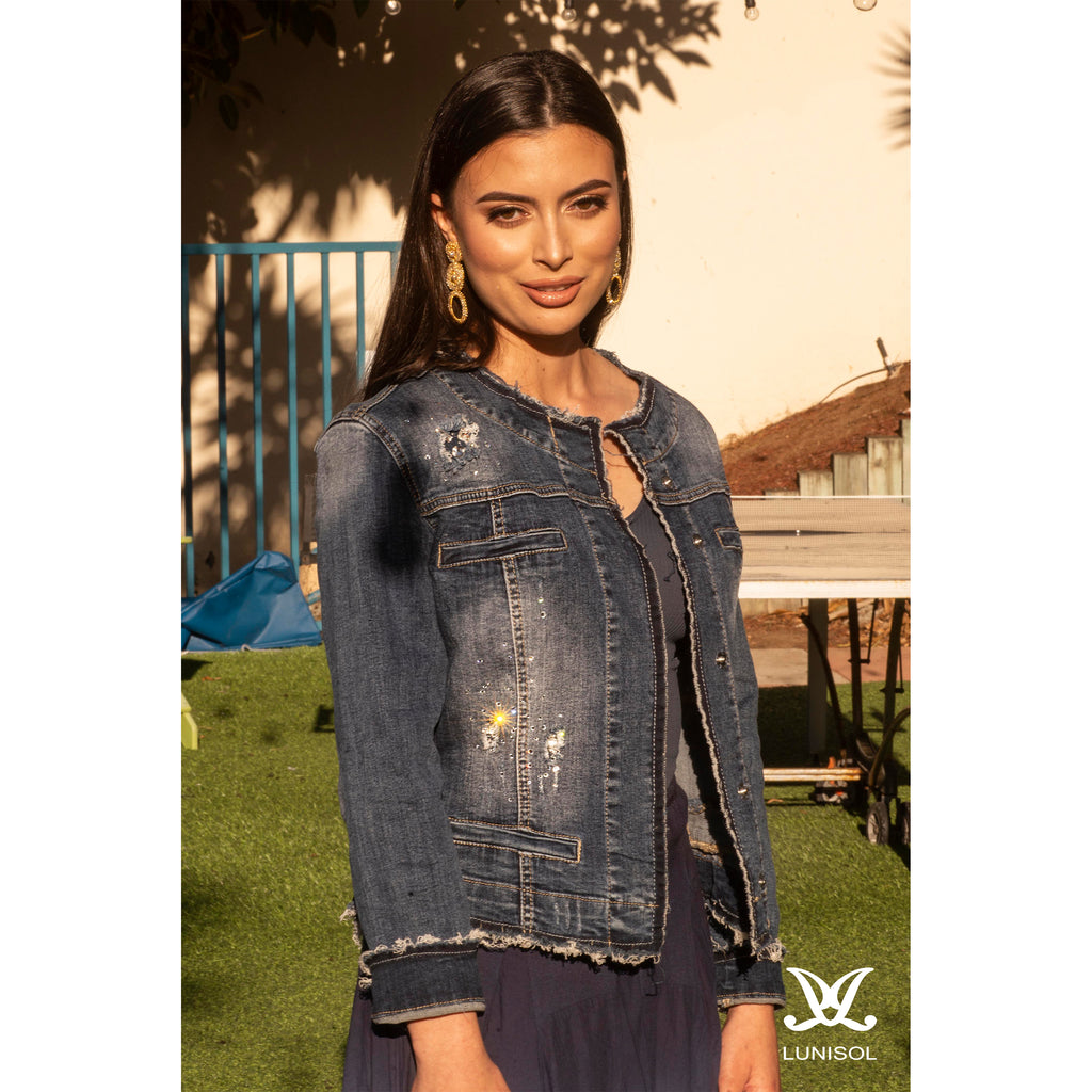 Lake Como Embellished Denim Jacket