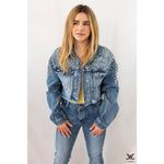 Studded Crop Jean Jacket