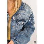 Studded Crop Jean Jacket