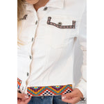 White Bohemian Tassel Jean Jacket