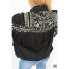 Black Fringe Oversized Jean Jacket
