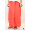 Orange 3 Button Linen Pants