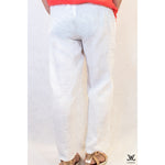 White 1- Button Linen Pants