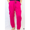 Pink Leopard Print Linen Pants