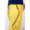 Yellow Leopard Print Linen Pants