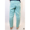 Sky Blue Leopard Print Linen Pants