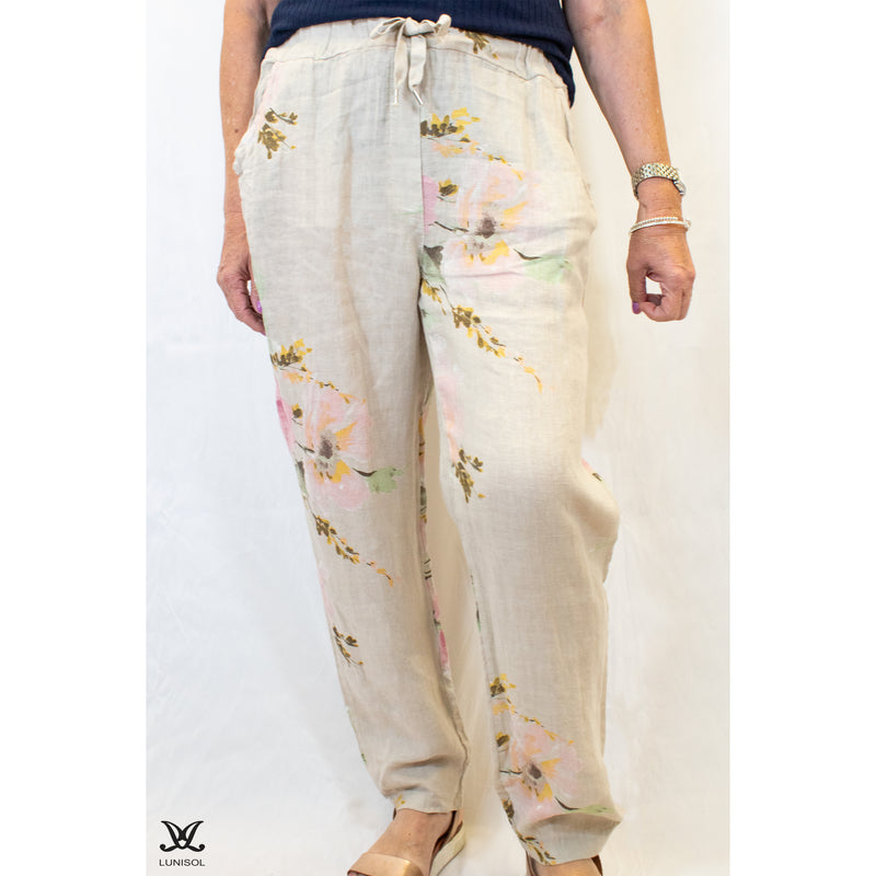 Floral Linen Pants