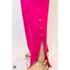 Pink 3 Button Linen Pants