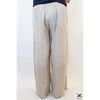 Tan 3 Button Linen Pants