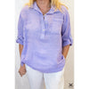 Lavender Pocket Linen Top