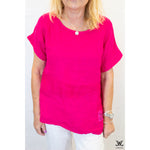 Pink Linen Top