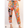 Mickey Orange Print Joggers