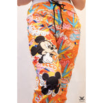 Mickey Orange Print Joggers