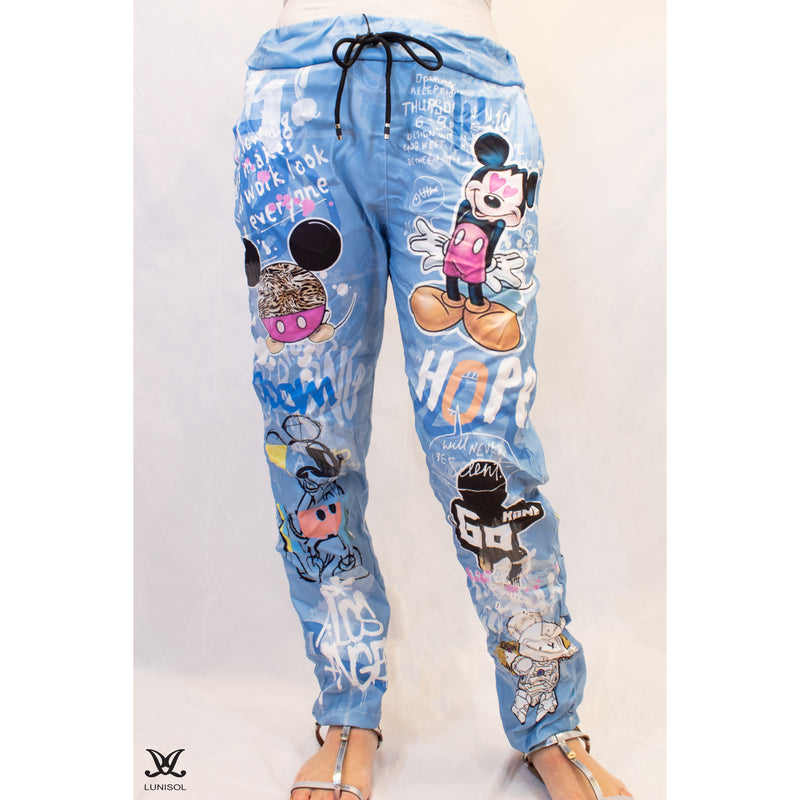 Mickey Cartoon Print Joggers