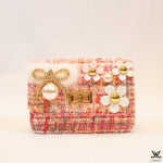Hannah Mini Pink Tweed Bag