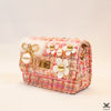 Hannah Mini Pink Tweed Bag