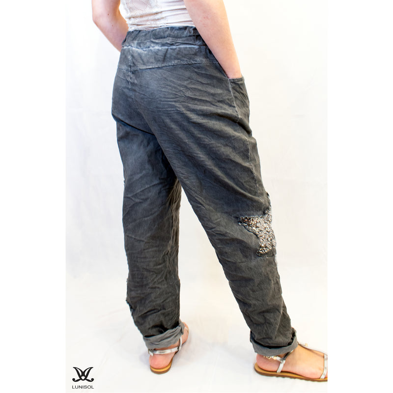 Grey Superstar Sparkle Adjustable Italian Pants