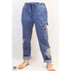 Dark Blue Adjustable Italian Pants