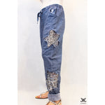 Dark Blue Adjustable Italian Pants